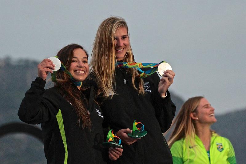 Alex Maloney and Molly Meech (NZL) 49erFX - Rio Olympic Regatta photo copyright Richard Gladwell taken at  and featuring the 49er FX class