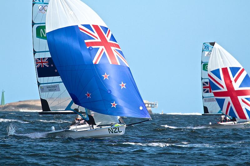 Alex Maloney and Molly Meech (NZL) 49erFX - Rio Olympic Regatta photo copyright Richard Gladwell taken at  and featuring the 49er FX class
