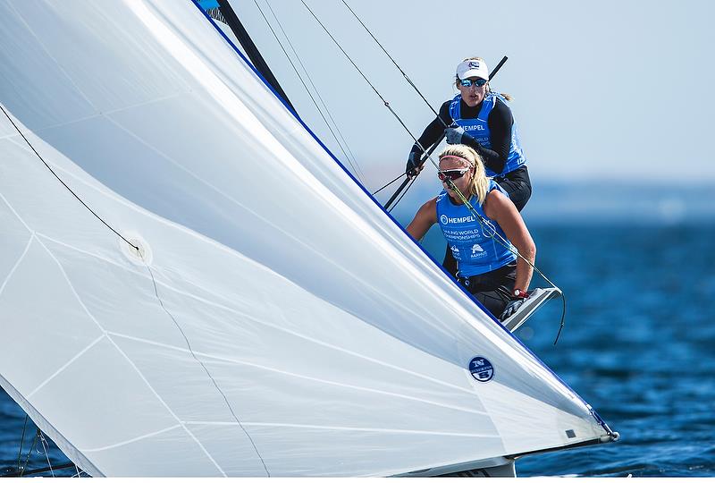 49erFX - Hempel Sailing World Championships - Aarhus, Denmark - August 2018 photo copyright Sailing Energy / World Sailing taken at  and featuring the 49er FX class