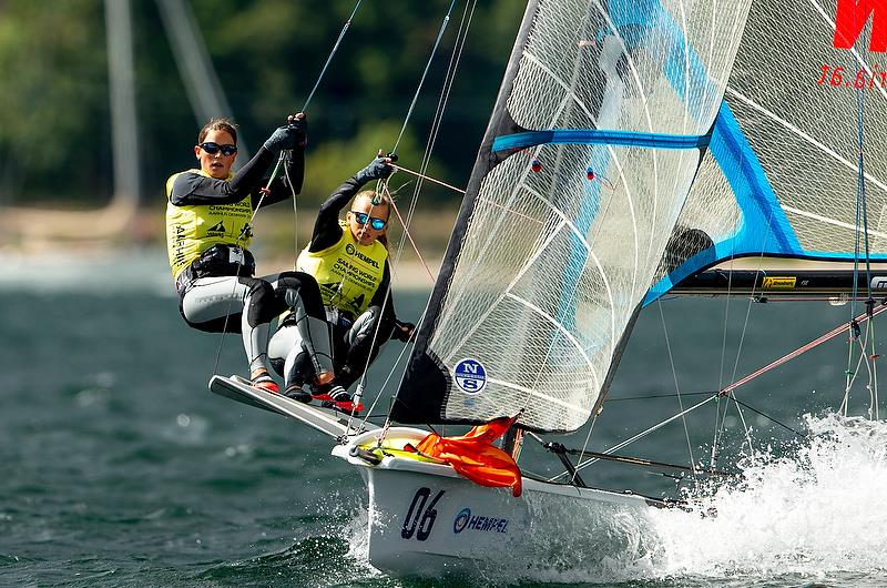 49er FX - Day 11 - Hempel Sailing World Championships, Aarhus, Denmark, August 2018 photo copyright Sailing Energy / World Sailing taken at  and featuring the 49er FX class