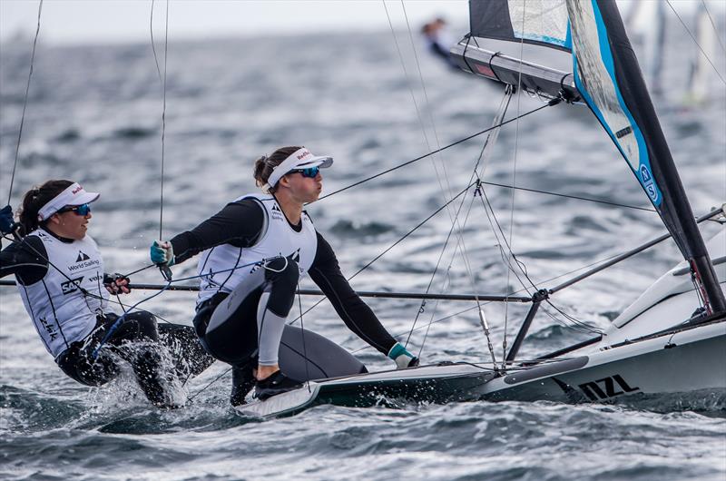 NZL - Day 1 - Sailing World Cup - Enoshima photo copyright Jesus Renedo / Sailing Energy / World Sailing taken at  and featuring the 49er FX class