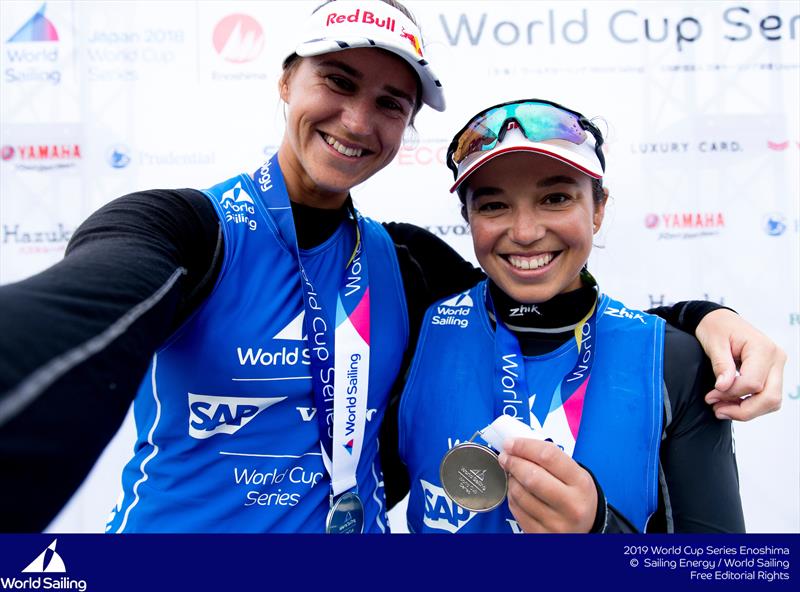 Molly Meech and Alex Maloney (NZL)  - 49erFX - Sailing World Cup, Enoshima - September 2018 photo copyright Pedro Martinez / Sailing Energy / World Sailing taken at  and featuring the 49er FX class