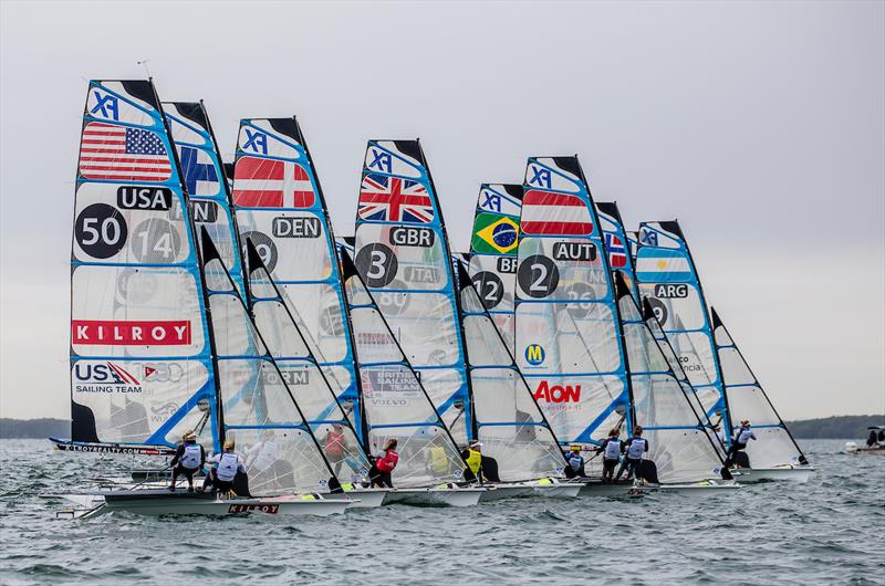 49erFX fleet - 2019 Hempel World Cup Series Miami - Day 2 - photo © Jesus Renedo / Sailing Energy / World Sailing