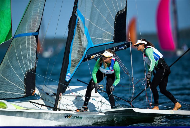 49erFX fleet medal race at the 2019 Hempel World Cup Series Miami - photo © Jesus Renedo / Sailing Energy / World Sailing