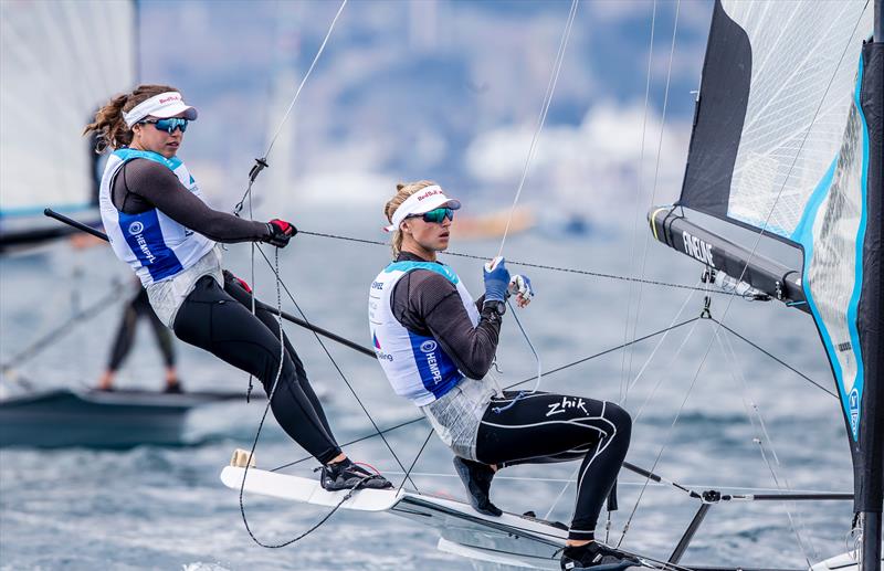 Alex Maloney and Molly Meech - 49erFX - NZL Sailing Team - 2019 Hempel World Cup Series, Genoa, April 2019 - photo © Sailing Energy