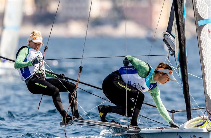 Genoa World Cup Series 2019 day 4 photo copyright Sailing Energy taken at  and featuring the 49er FX class