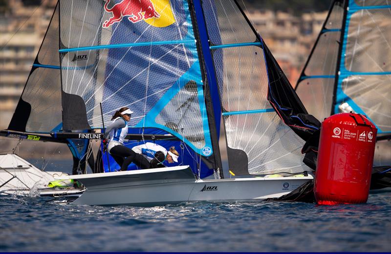 Alex Maloney and Molly Meech - NZL- Day 4 - Hempel Sailing World Cup - Genoa - April 2019 photo copyright Jesus Renedo / Sailing Energy taken at Yacht Club Italiano and featuring the 49er FX class