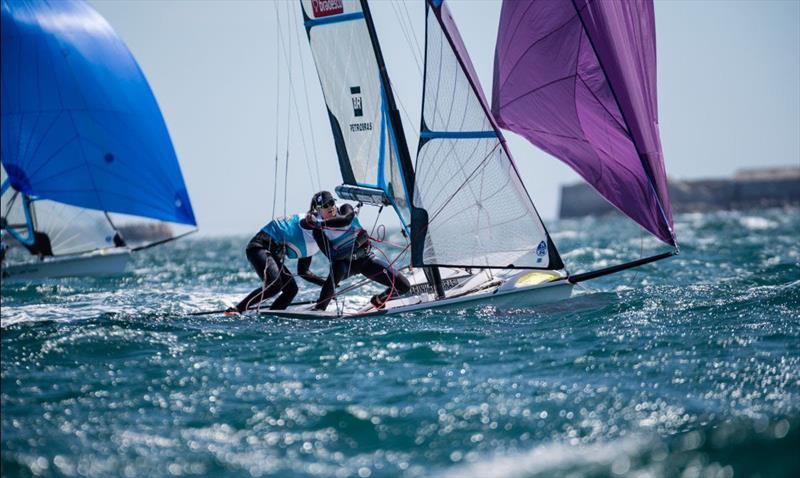2019 Volvo 49er, FX, Nacra, European Championships - Day 2 photo copyright Drew Malcolm taken at Weymouth & Portland Sailing Academy and featuring the 49er FX class