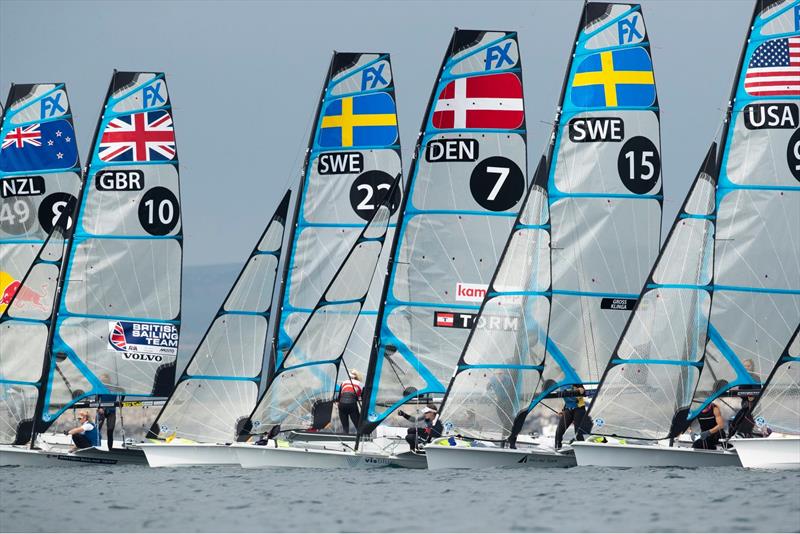 Start - Day 7 - European 49er FX Championships  - Weymouth, May 19,  2019 - photo © Lloyd Images