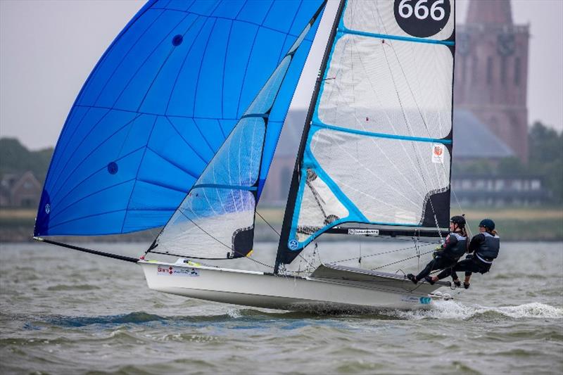 Femke van den Berg and Elise de Ruyter (NED), 49erFX - Medemblik Regatta Nautical Festival, Day 1 photo copyright Sander van der Borch taken at  and featuring the 49er FX class