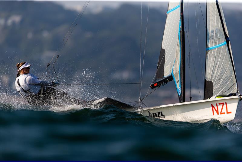 Alex Maloney and Molly Meech (NZL) - 49erFX - Day 1, Olympic Test Event - Enoshima, Japan - August 2019 - photo © Jesus Renedo / Sailing Energy / World Sailing