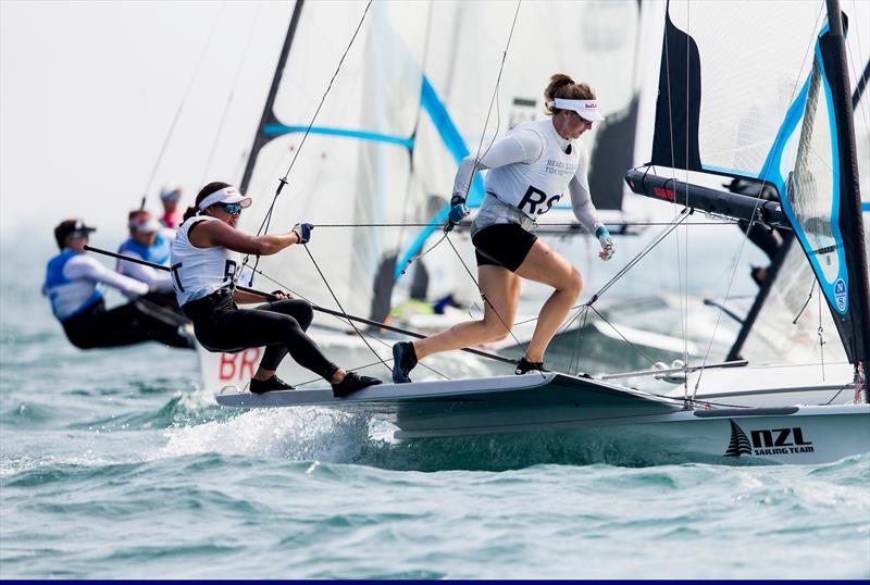 Alex Maloney and Molly Meech (NZL) - 49er FX -  Day 3, Olympic Sailing Test Event - Enoshima - August 2019 - photo © Pedro Martinez / Sailing Energy / World Sailing