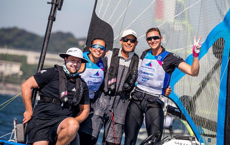 Alex Maloney / Molly Meech (NZL) - 49erFX - Enoshima , Round 1 of the 2020 World Cup Series - August 31, 2019  photo copyright Jesus Renedo / Sailing Energy taken at  and featuring the 49er FX class