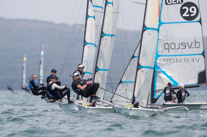 2019 49er, 49erFX and Nacra 17 Oceania Championships - Day 3 photo copyright Matias Capizzano taken at Royal Akarana Yacht Club and featuring the 49er FX class