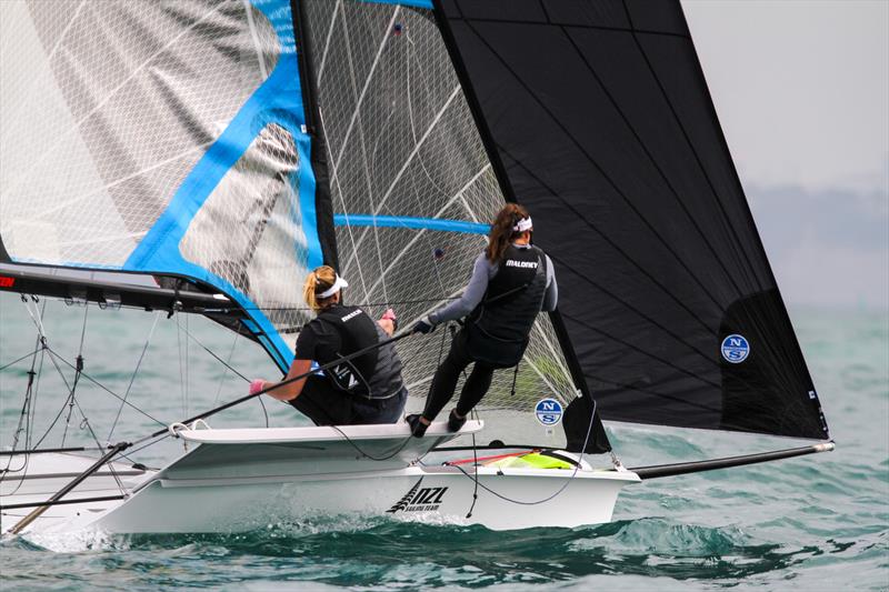 49erFX - Hyundai World Championships, Oceania Championship, Day 3, November 27,  2019, Royal Akarana Yacht Club photo copyright Richard Gladwell / Sail-World.com taken at Royal Akarana Yacht Club and featuring the 49er FX class