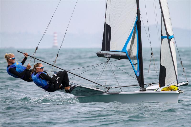 49erFX - Hyundai World Championships, Oceania Championship, Day 3, November 27,  2019, Royal Akarana Yacht Club photo copyright Richard Gladwell / Sail-World.com taken at Royal Akarana Yacht Club and featuring the 49er FX class