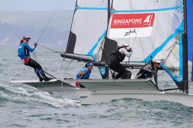 49erFX - Hyundai World Championships, Oceania Championship, Day 3, November 27,  2019, Royal Akarana Yacht Club photo copyright Richard Gladwell / Sail-World.com taken at Royal Akarana Yacht Club and featuring the 49er FX class