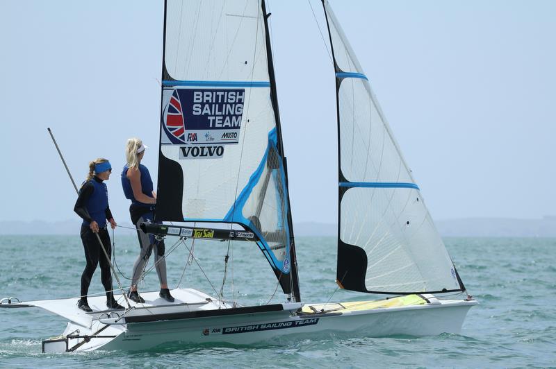 49er FX - Hyundai World Championships, Oceania Championship, Day 2, November 26, 2019 , Royal Akarana Yacht Club photo copyright Richard Gladwell / Sail-World.com taken at Royal Akarana Yacht Club and featuring the 49er FX class