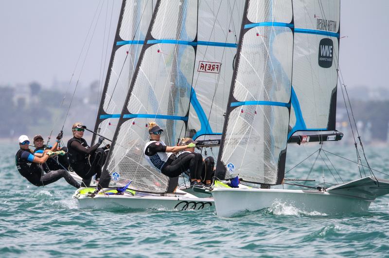 49er FX - Hyundai World Championships, Oceania Championship, Day 2, November 26, 2019 , Royal Akarana Yacht Club. - photo © Richard Gladwell / Sail-World.com