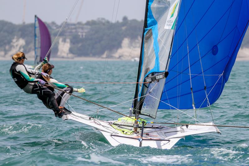 49er FX - Hyundai World Championships, Oceania Championship, Day 2, November 26, 2019 , Royal Akarana Yacht Club. - photo © Richard Gladwell / Sail-World.com