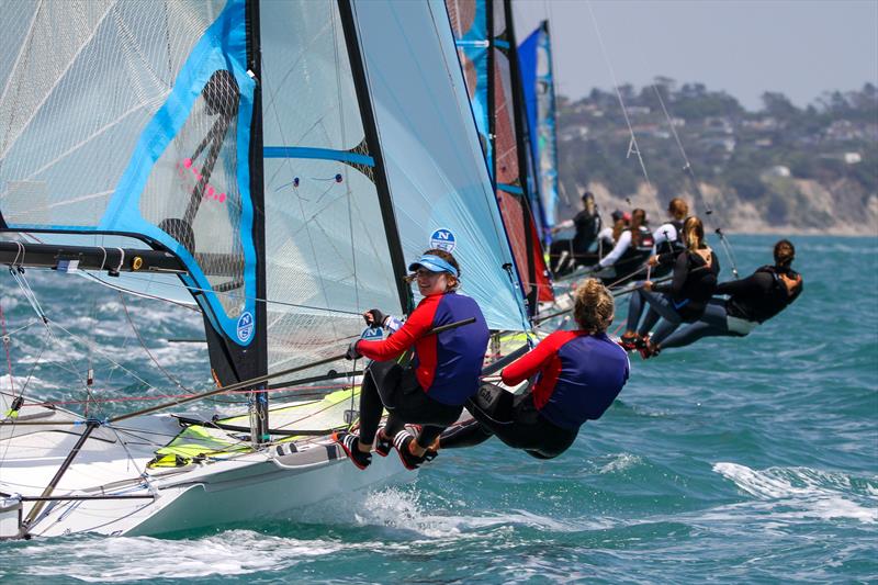 49er FX - Hyundai Worlds - Day 2 , December 4, 2019, Auckland NZ photo copyright Richard Gladwell / Sail-World.com taken at Royal Akarana Yacht Club and featuring the 49er FX class