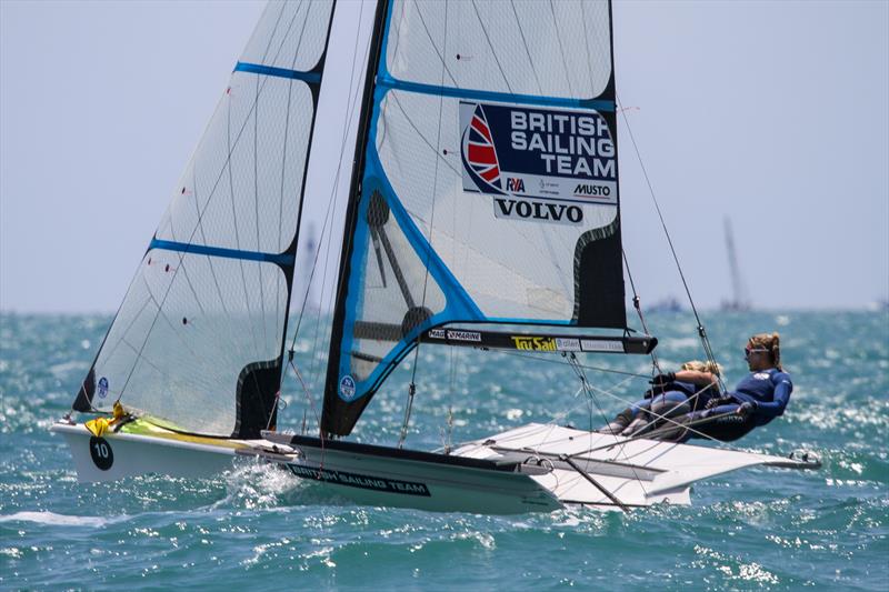 Charlotte Dobson and Saskia Tidey (GBR) - 49er FX - Hyundai Worlds - Day 2 , December 4, 2019, Auckland NZ - photo © Richard Gladwell / Sail-World.com