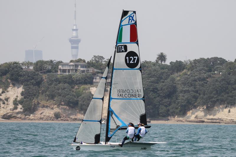 Alexandra Stalder & Silvia Speri (ITA) - 49er FX - Hyundai Worlds - Day 4, December 6, , Auckland NZ photo copyright Richard Gladwell / Sail-World.com taken at Royal Akarana Yacht Club and featuring the 49er FX class