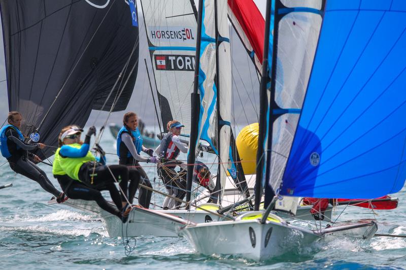 49er FX - Hyundai Worlds - Day 4, December 6, , Auckland NZ - photo © Richard Gladwell / Sail-World.com