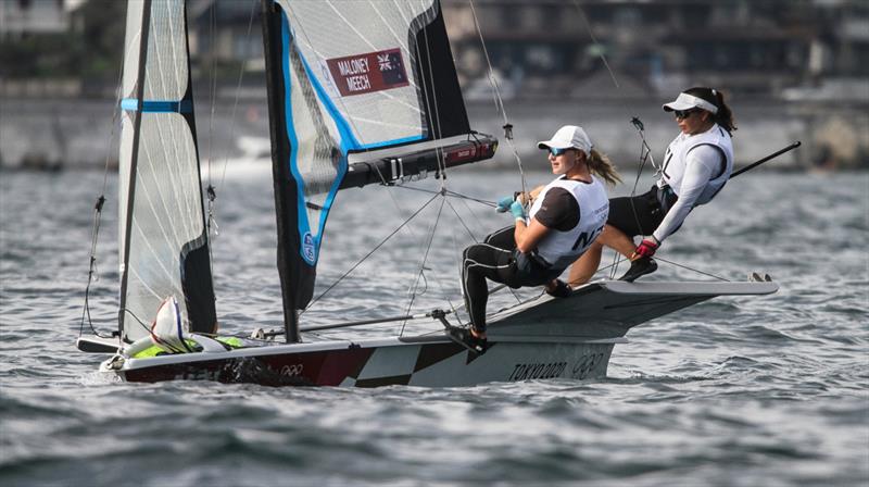  Tokyo2020 - Day 6- July, 30, - Alex Maloney and Molly Meech (NZL) 49erFX - Enoshima, Japan photo copyright Richard Gladwell  taken at  and featuring the 49er FX class