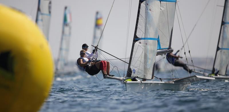 Antonia and Georgia Lewin-LaFrance - 2021 49er FX World Championships - photo © Sailing Energy / Pedro Martinez