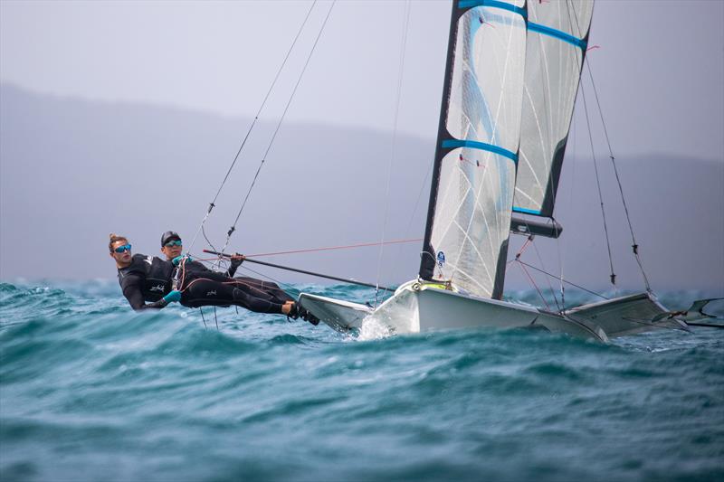 Jo Aleh and Molly Meech have teamed up in a 49erFX campaign for Paris 2024 photo copyright Georgia Schofield taken at Royal New Zealand Yacht Squadron and featuring the 49er FX class