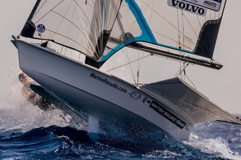 Tough wind and wave conditions in Lanzarote - Lanzarote International Regatta 2022 photo copyright Sailing Energy taken at  and featuring the 49er FX class