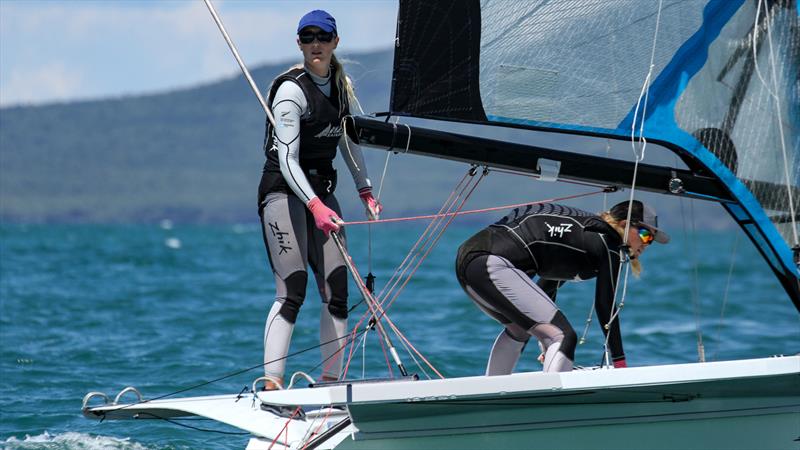 49erFX -  Day 2 - Oceanbridge NZL Sailing Regatta - Takapuna BC February 18, 2022 - photo © Richard Gladwell / Sail-World.com/nz