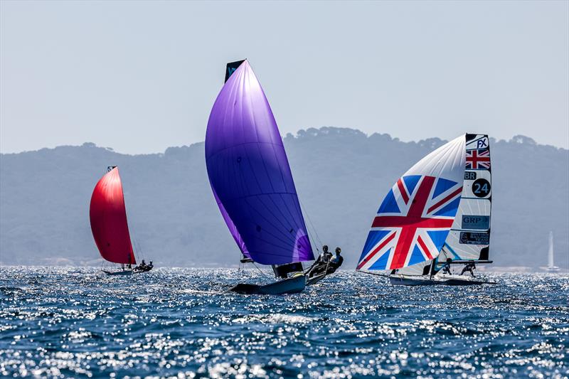 49er FX - Day 2 - 53rd Semaine Olympique Francais, Hyeres - April 2022 - photo © Sailing Energy / FFVOILE