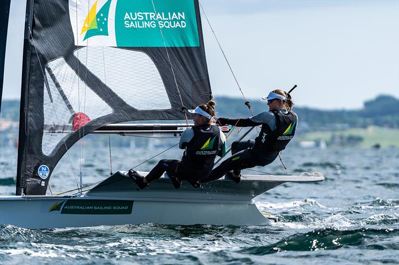 Australian Sailing Team & Squad competing at 49er, 49erFX & Nacra 17 European Championships in Aarhus, Denmark photo copyright Beau Outteridge taken at  and featuring the 49er FX class