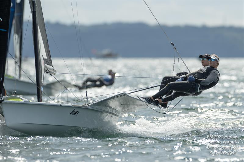 Jo Aleh and Molly Meech, 49erFX European Championships, Aarhus, Denmark, July 2022 - photo © Peter Brogger