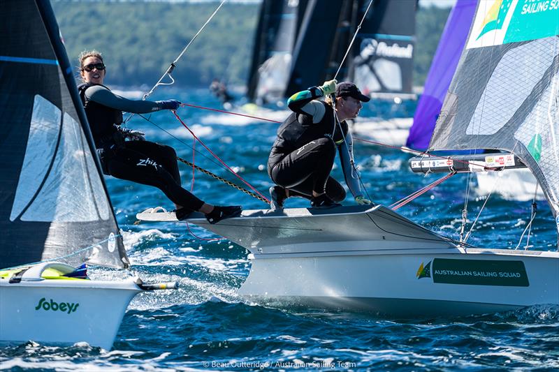 Olivia Price and Evie Haseldine - 49er, 49erFX and Nacra 17 World Championships - photo © Beau Outteridge