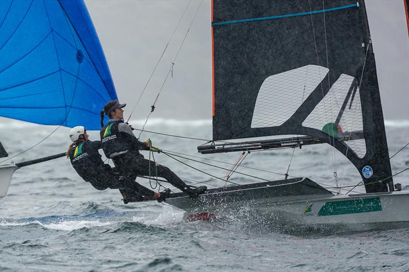 Tess Lloyd and Dervla Duggan - Sail Sydney photo copyright Beau Outteridge taken at Australian Sailing and featuring the 49er FX class