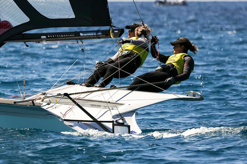 Grael and Kunze charging upwind - 52 Trofeo Princesa Sofia Regatta photo copyright Sailing Energy taken at Real Club Náutico de Palma and featuring the 49er FX class
