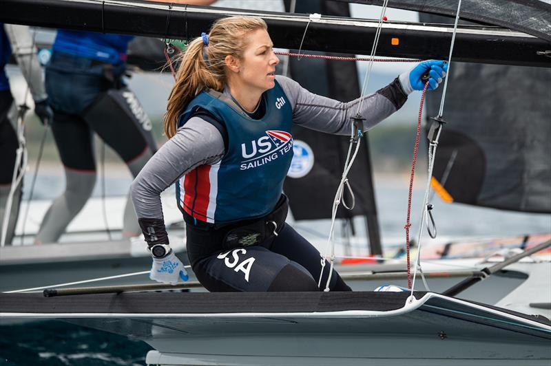 US Sailing Team at French Olympic Week photo copyright Allison Chenard, US Sailing Team taken at  and featuring the 49er FX class