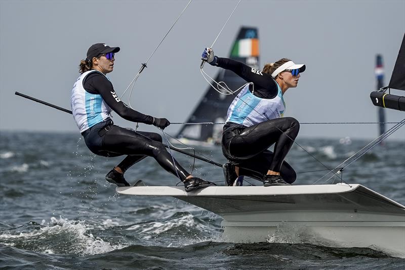 49er FX - NZL Sailing Team - Day 1 - Allianz Sailing World Championships - August 10, 2023 - The Hague photo copyright World Sailing taken at  and featuring the 49er FX class