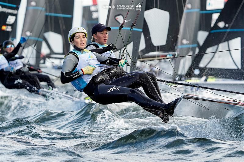 Mina Ferguson and Dervla Duggan - Allianz Sailing World Championships 2023 photo copyright Sailing Energy / World Sailing taken at  and featuring the 49er FX class