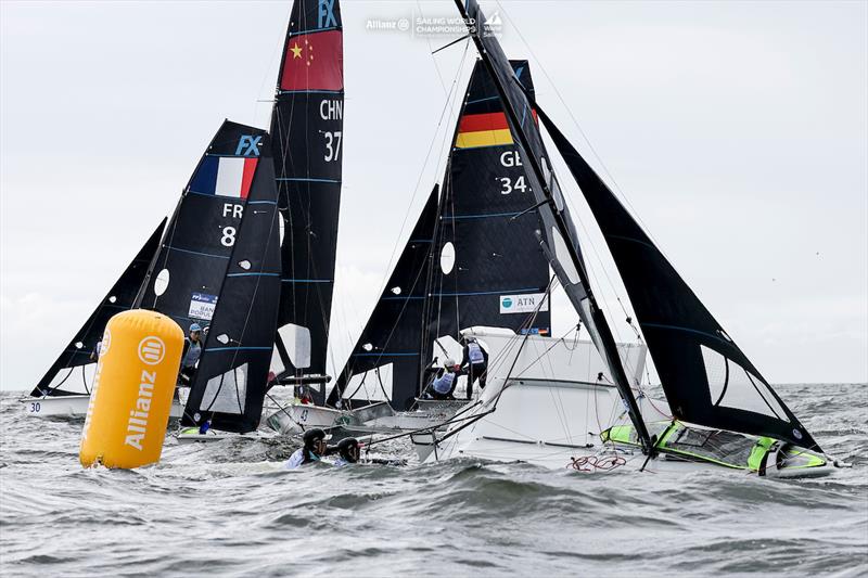 2023 Allianz Sailing World Championships Day 3 photo copyright Sailing Energy / World Sailing taken at  and featuring the 49er FX class
