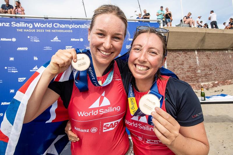Evie and Olivia at the 2023 World Championships - photo © Sailing Energy