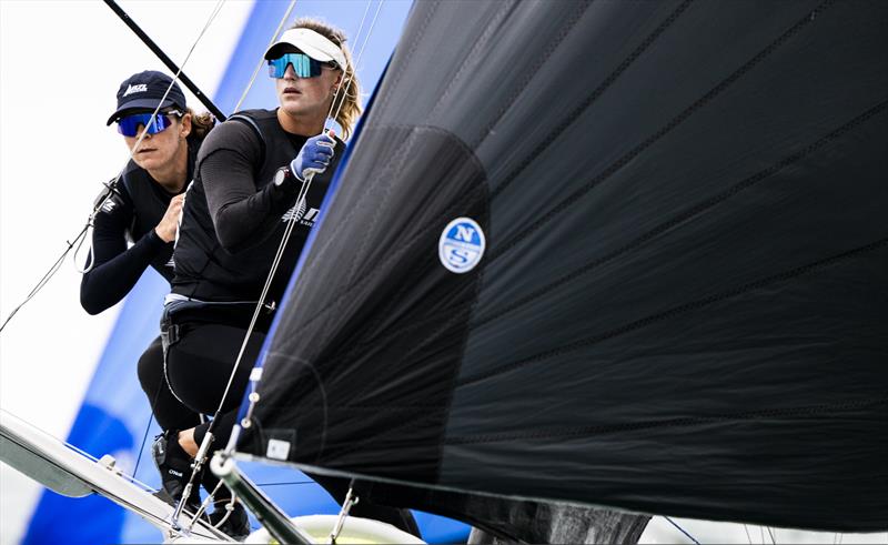 Jo Aleh and Molly Meech (NZL) - 49erFX European Championships, Vilamoura, November 2023 - photo © Joao Costa Ferreira