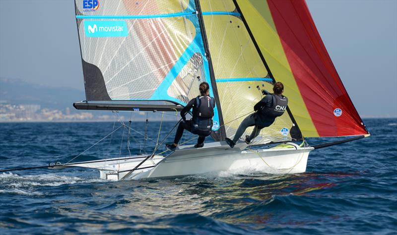 Stella Maris Enríquez and Marta Cardona - MedSailing 2024 FX Open Series photo copyright Alfredo Llobet taken at Club Nautico El Balis and featuring the 49er FX class