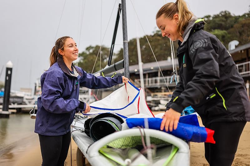 Olivia Price and Evie Haseldine photo copyright Salty Dingo taken at  and featuring the 49er FX class