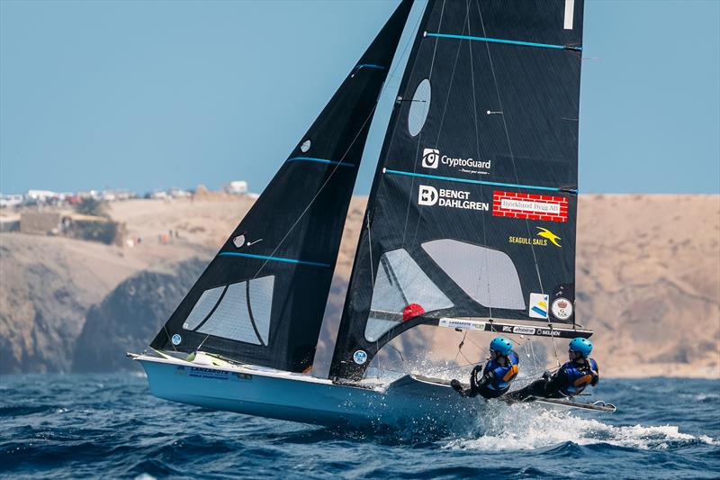 SWE 1 - Vilma Bobeck/Rebecca Netzler - 49er and 49erFX World Championships 2024 - photo © Sailing Energy / Lanzarote Sailing Center