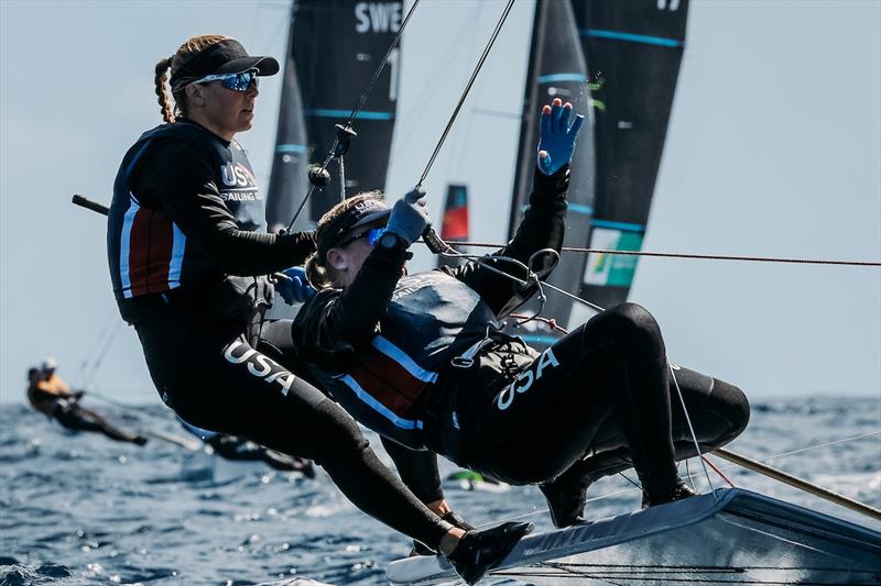 Steph Roble and Maggie Shea, US Sailing Team - 49er and 49erFX Worlds 2024 - photo © Sailing Energy