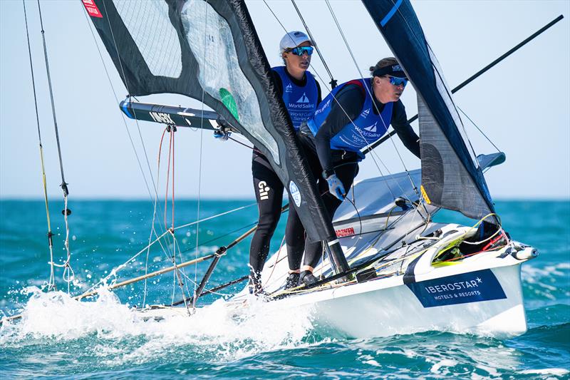 US Sailing Team at the 2024 Trofeo Princesa Sofía - Day 3 photo copyright Allison Chenard taken at Real Club Náutico de Palma and featuring the 49er FX class